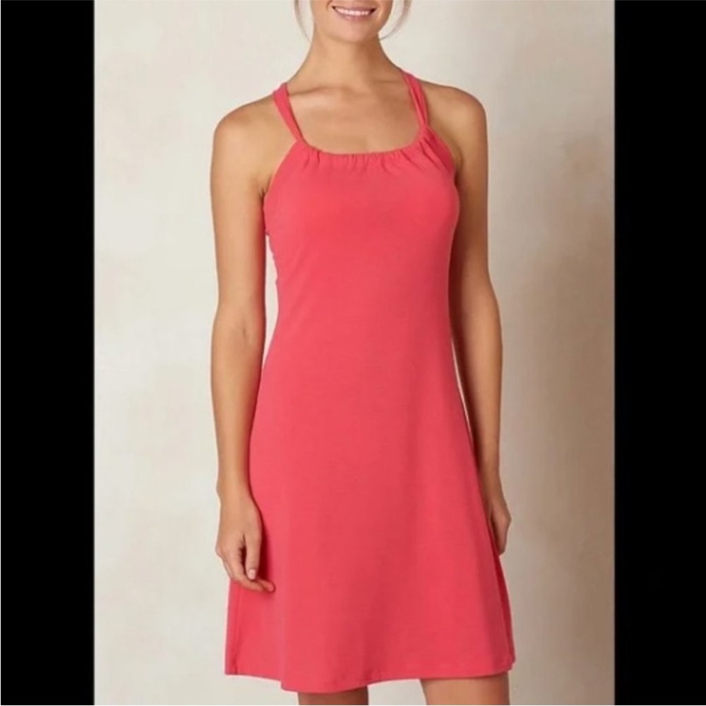 PRANA Quinn Halter Dress in Summer Peach Size M